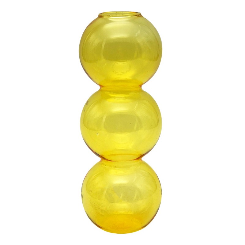 ORIGEN Home Decor Crystal Vase Vases et porte-greffe | Vase jaune - 17x6x6cm