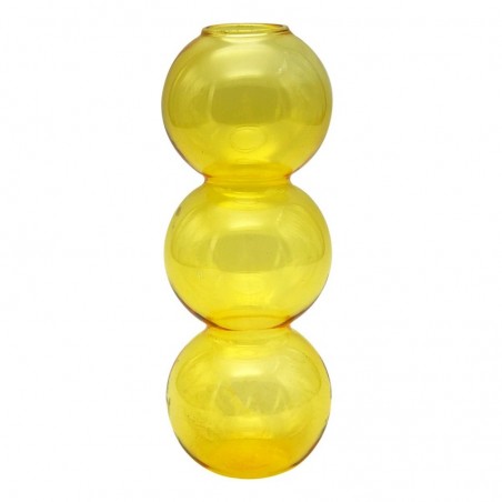 ORIGEN Home Decor Crystal Vase Vases et porte-greffe | Vase jaune - 17x6x6cm