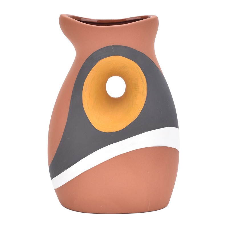 ORIGEN Home Decor Jarrón Jarrones et Portavelas | Vase brun - 20x14x9cm