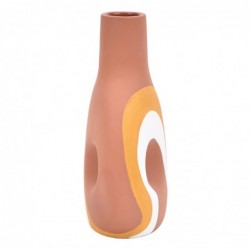 ORIGEN Home Decor Jarrón Jarrones et Portavelas | Vase brun - 18x15x7cm