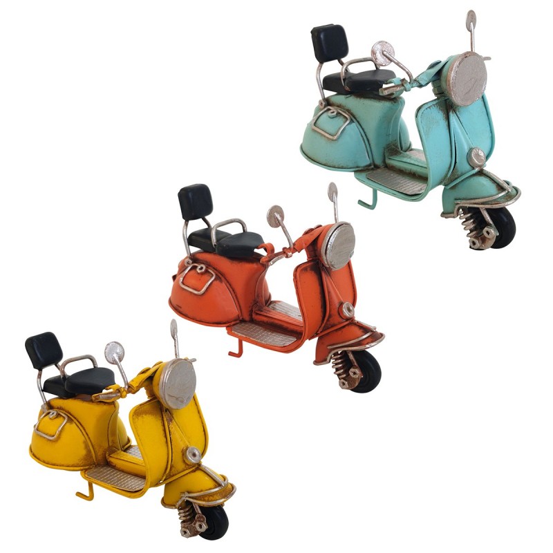 ORIGEN Home Decor Figure Scooter Vespa 3 U Véhicules | Modelisme Véhicules terrestres multicolores - 8x12x6cm