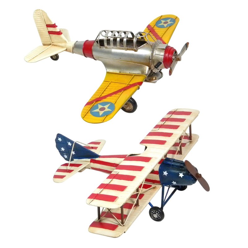 ORIGEN Home Decor Aircraft 2 U Véhicules | Modelisme Véhicules terrestres multicolores - 11x31x35cm