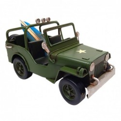 ORIGEN Home Decor Figure Véhicules de voiture militaire | Modelism Véhicules terrestres verts - 9x17x8cm