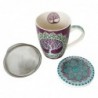 ORIGEN Home Decor Taza Vida 4 Uni. Tasses et navires | Coupe multicolore - 12x12x10cm