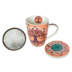 ORIGEN Home Decor Taza Vida 4 Uni. Tasses et navires | Coupe multicolore - 12x12x10cm