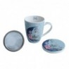 ORIGEN Home Decor Imprimé Cup4 Uni. Tasses et navires | Coupe bleue - 12x12x10cm