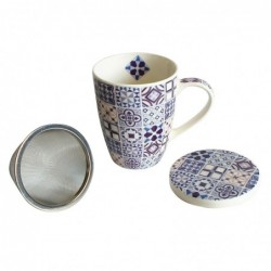 ORIGEN Home Decor Cup imprimé 4 uni. Tasses et navires | Tasse lilas - 12x12x10cm