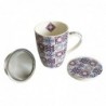 ORIGEN Home Decor Cup imprimé 4 uni. Tasses et navires | Tasse lilas - 12x12x10cm