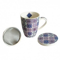 ORIGEN Home Decor Cup imprimé 4 uni. Tasses et navires | Tasse lilas - 12x12x10cm