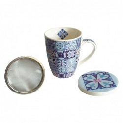 ORIGEN Home Decor Cup imprimé 4 uni. Tasses et navires | Tasse lilas - 12x12x10cm