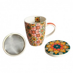 ORIGEN Home Decor Cup imprimé 4 uni. Tasses et navires | Tasse orange - 12x12x10cm