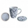 ORIGEN Home Decor Tasses et tasse imprimée en navires | Tasse lilas - 12x12x10cm