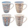 ORIGEN Home Decor Fish Cup 4 Uni. Tasses et verres | Coupe multicolore - 12x12x10cm