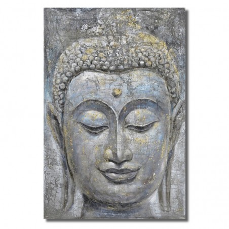 ORIGEN Home Decor Bouddha Pictures | Image gris rectangulaire - 120x80x3cm