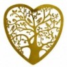 ORIGEN Home Decor Life Tree Corazon Appliques Metal | Gold Metal Appliquer - 41x40x1cm