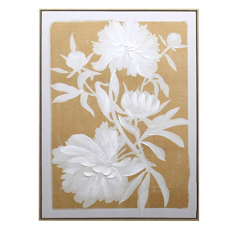 ORIGEN Home Decor Table Flores Picturas | Image beige rectangulaire - 113x85x4cm