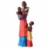 ORIGEN Home Decor Figure africaine africaine et éléphants | Figure africaine rouge - 26x10x7cm