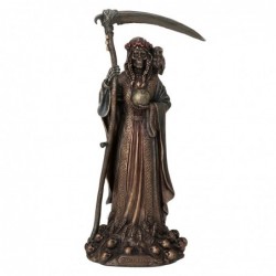 ORIGEN Home Decor Figure sainte mort en bronze | Figure mythologique d'or - 28x13x11cm