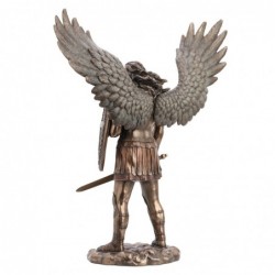 ORIGEN Home Decor Figure San Miguel Bronce | Silver Mythological Figure - 73x60x24cm