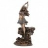 ORIGEN Home Decor Figure Déesse Yemaya del Mar Bronze | Figure mythologique de l'or - 25x13x10cm