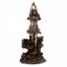 ORIGEN Home Decor Figure Déesse Yemaya del Mar Bronze | Figure mythologique de l'or - 25x13x10cm