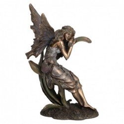 ORIGEN Home Decor Figure Fairy Bronze | Figure mythologique d'or - 23x14x13cm