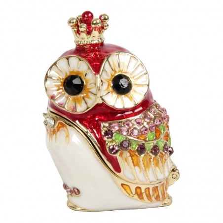 ORIGEN Home Decor Bocho Miniature Owl Figure | Miniature rouge - 5x4x4cm