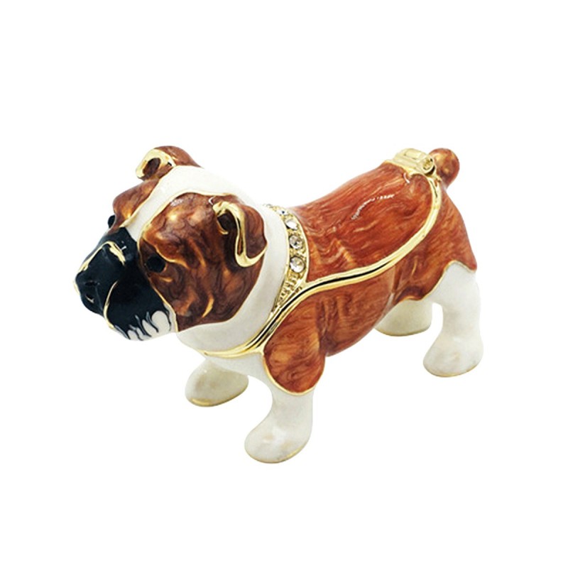 ORIGEN Home Decor Box Miniature Dog | Miniature brune - 4x8x3cm