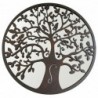 ORIGEN Home Decor Horn Tree Life Mirror Appliques Metal | Appliquer un métal brun rond - 60x60x2cm