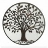 ORIGEN Home Decor Horn Tree Life Mirror Appliques Metal | Appliquer un métal brun rond - 50x50x2cm