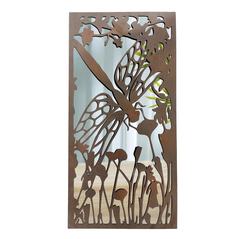 ORIGEN Home Decor Wall Advelope Mirror Appliques Metal | Appliquer un métal brun rectangulaire - 100x50x2cm