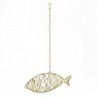 ORIGEN Home Decor Pendant Pendant Pendant | Pendentif en métal beige - 13x36x6cm