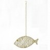 ORIGEN Home Decor Pendant Pendant Pendant | Pendentif en métal beige - 18x50x8cm