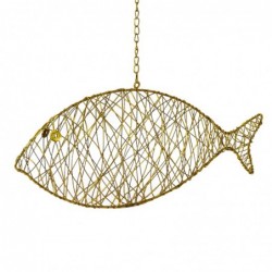 ORIGEN Home Decor Pendant Pendant Pendant | Pendentif en métal beige - 18x50x8cm