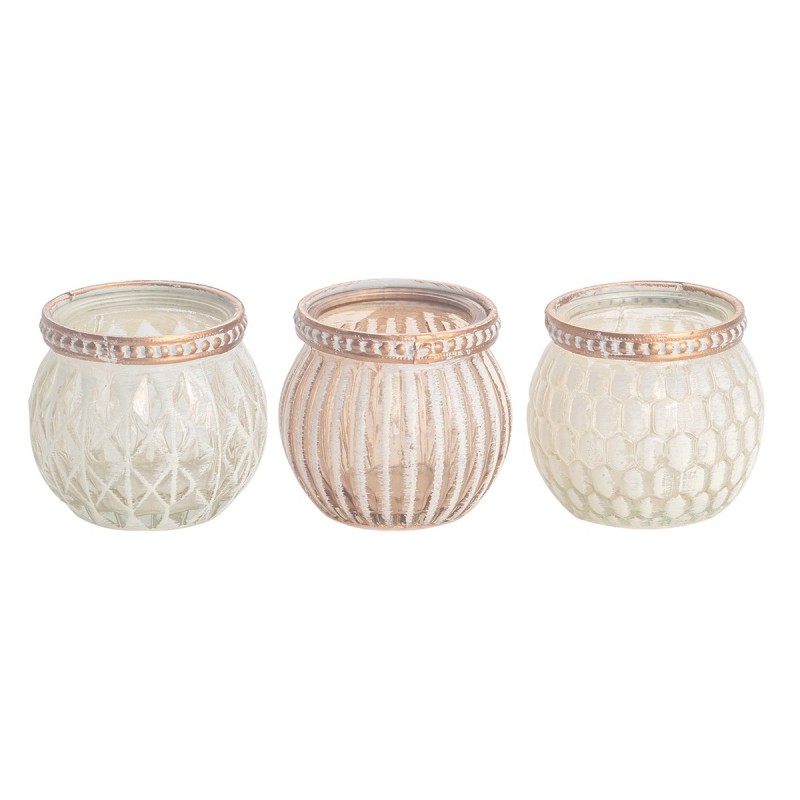 ORIGEN Home Decor Portavelas 3 U Vases et support | Support blanc - 6x7x7cm