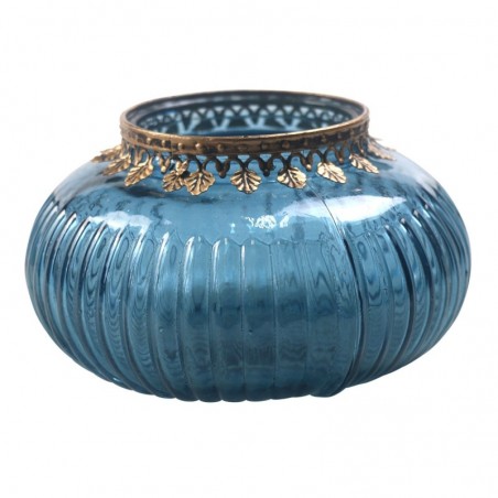 ORIGEN Home Decor Portaela Vases and Holder | Blue Porta - 10x17x17cm