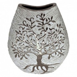 ORIGEN Home Decor Jarrón Decoration Vases and Holder | Vase blanc - 21x17x7cm