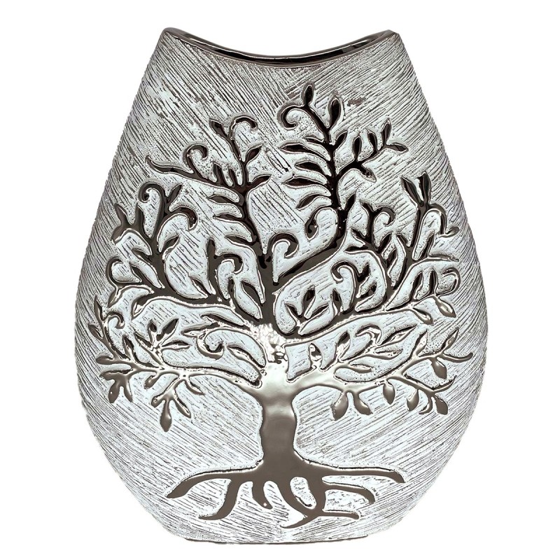 ORIGEN Home Decor Jarrón Decoration Vases and Holder | Vase blanc - 28x23x8cm