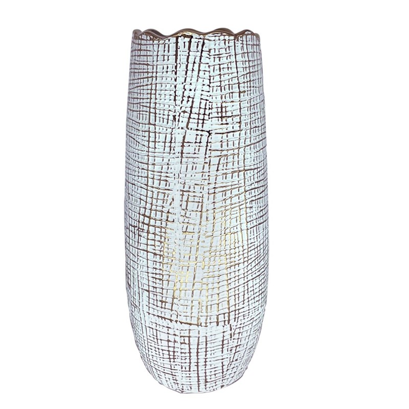 ORIGEN Home Decor Jarrón Decoration Vases and Holder | Vase blanc - 33x14x14cm