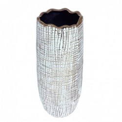 ORIGEN Home Decor Jarrón Decoration Vases and Holder | Vase blanc - 33x14x14cm