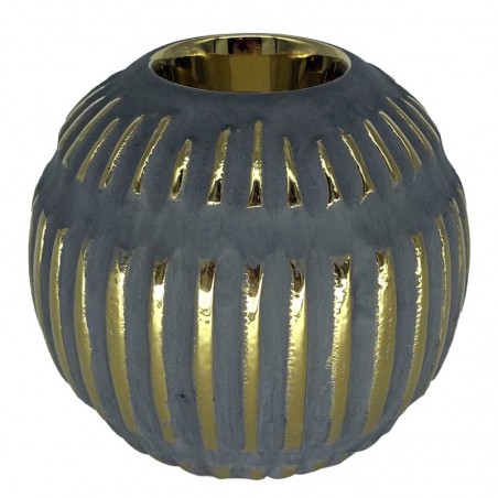 ORIGEN Home Decor Ball Encens Vases and Holder | Vase gris rond - 11x13x13cm