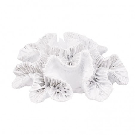 ORIGEN Home Decor Coral Figure Jarrones et Portavelas | Figure marine blanche - 5x16x13cm