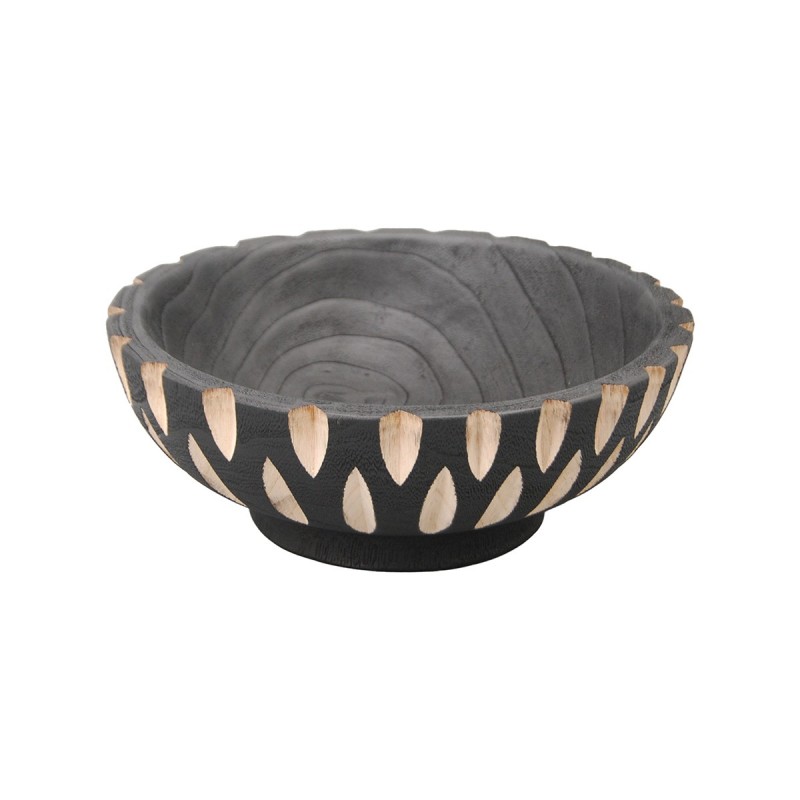 ORIGEN Home Decor Town Boper Jarrones et Portavelas | Bol noir - 9x25x25cm