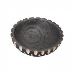 ORIGEN Home Decor Town Boper Jarrones et Portavelas | Bol noir - 9x25x25cm