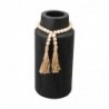 ORIGEN Home Decor Jarrón Jarrones et Portavelas | Vase noir - 30x14x14cm