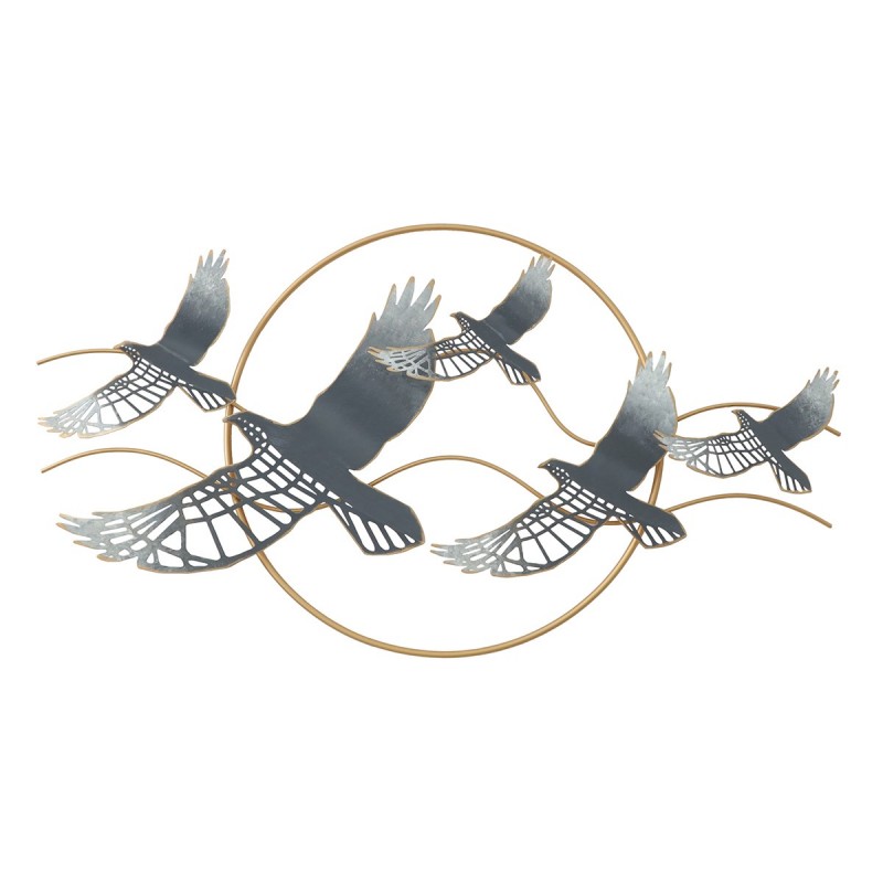 ORIGEN Home Decor Wall Adorno Birds Applications Metal | Appliquer le métal vert - 49x90x7cm