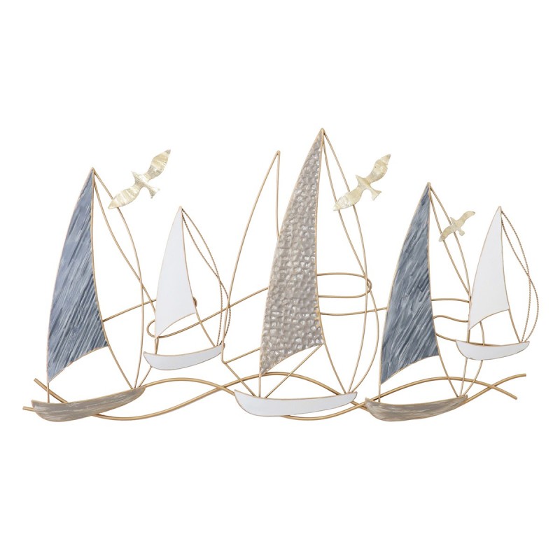 ORIGEN Home Decor Wall Adorno Sailors Application Metal | Appliquer le métal blanc - 60x100x4cm