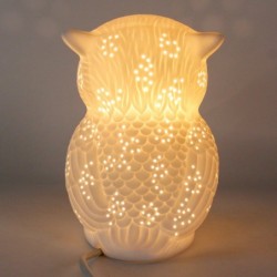 ORIGEN Home Decor Buho lampes lampes les lampes | Lampe de bureau blanc - 18x14x14cm