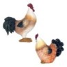 By SIGRIS Figure Hens 2 Unités Résine multicolore 15 * 7 * 14 cm Figure animal