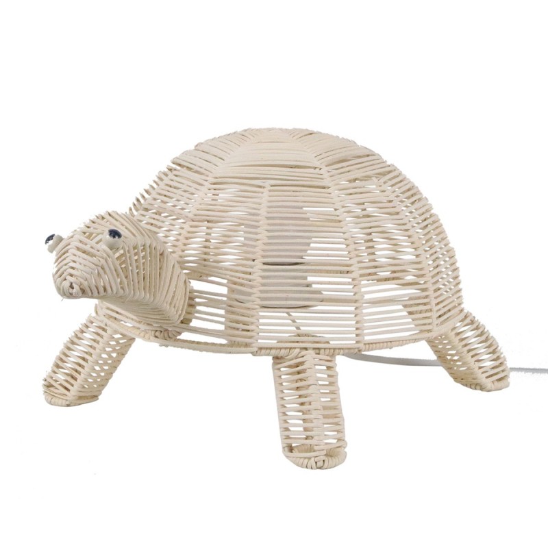 ORIGEN Home Decor Tortuga lampe lampe | Lampe de table beige - 18x36x23cm